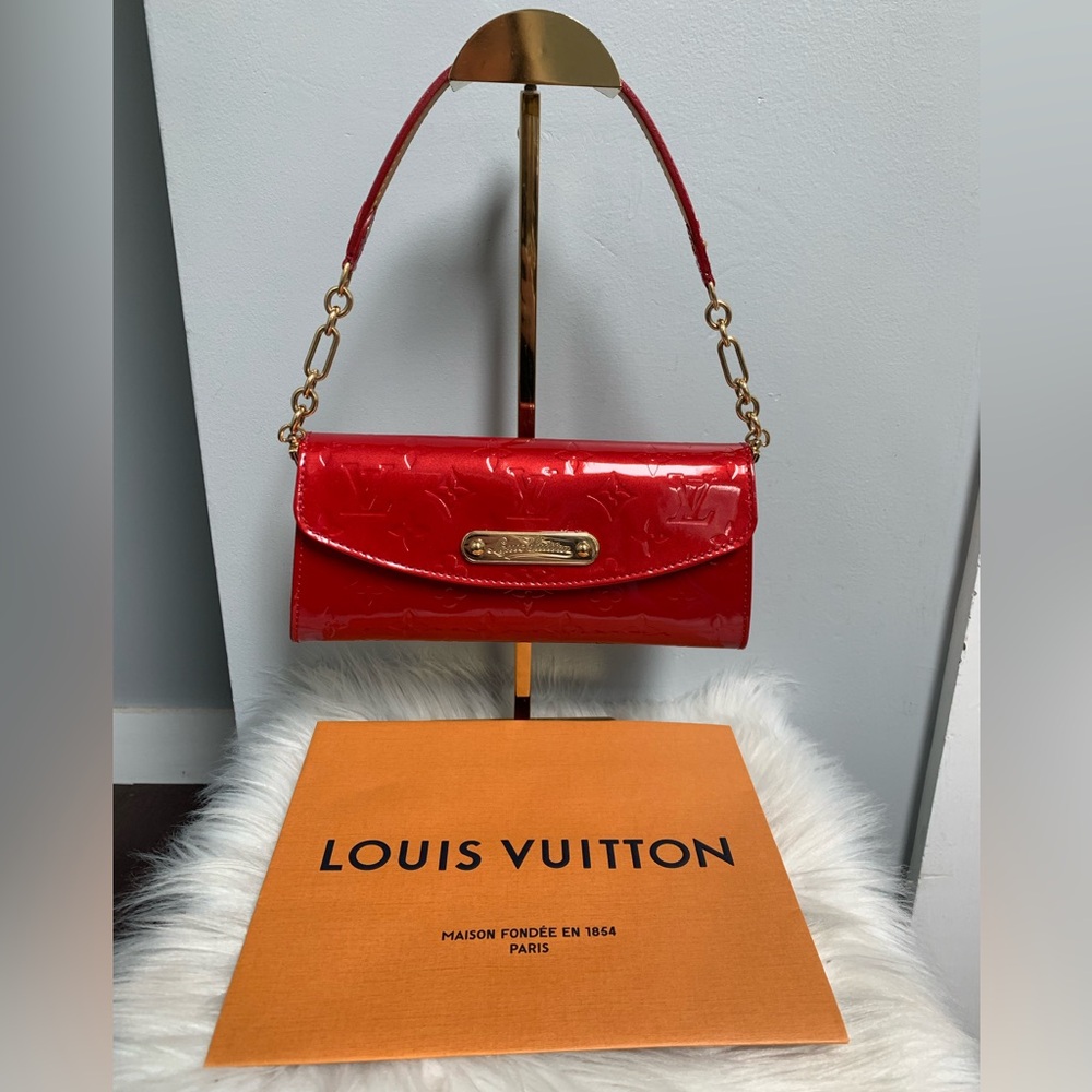 Louis Vuitton Red Patent Leather Shoulder Bag